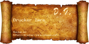 Drucker Imre névjegykártya